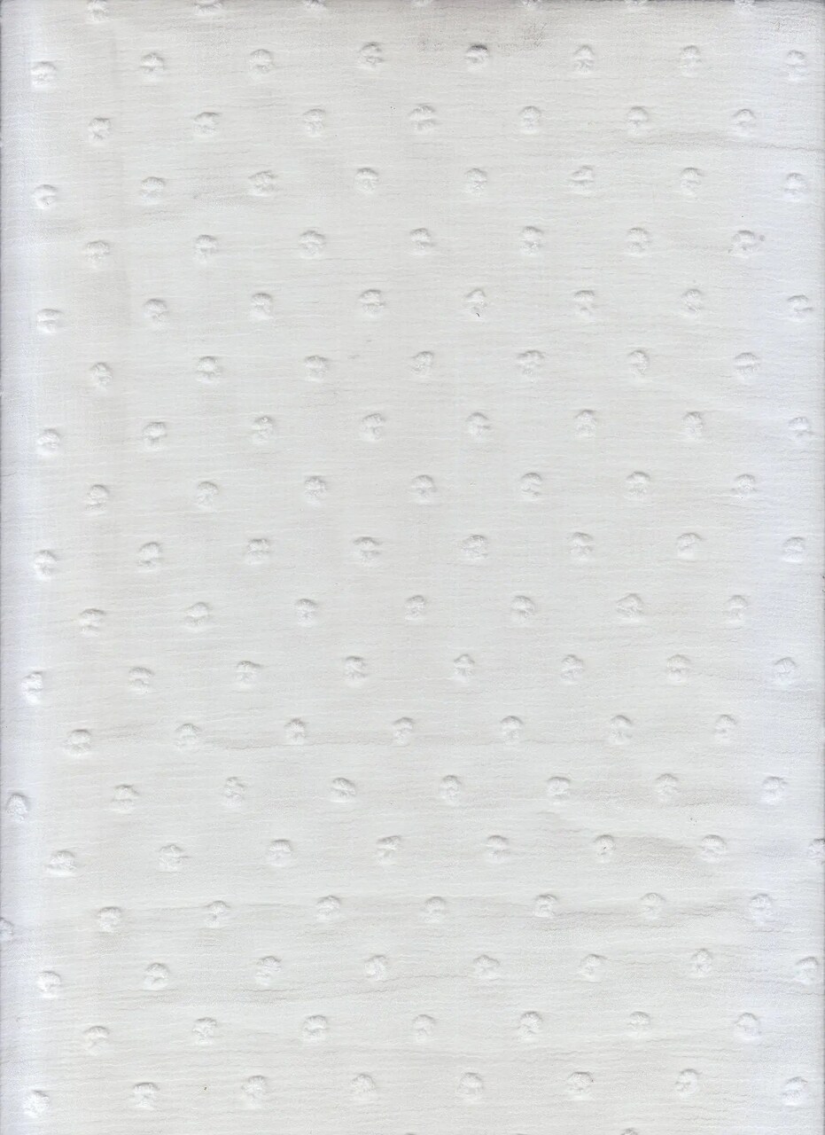 Waffle Swiss Dot Chiffon Fabric 100% Polyester 59/60″ Wide